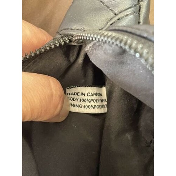 Nine West Waist Wallet Belt Bag Pouch Black Quilted Diamond Purse - Picture 7 of 16